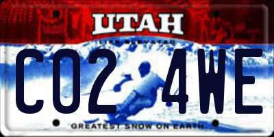 UT license plate C024WE