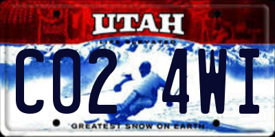 UT license plate C024WI