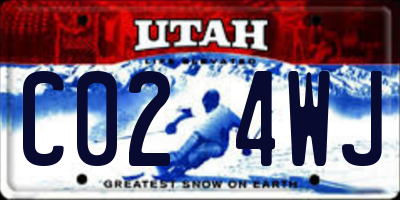 UT license plate C024WJ