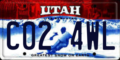 UT license plate C024WL