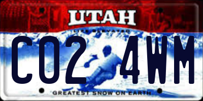 UT license plate C024WM