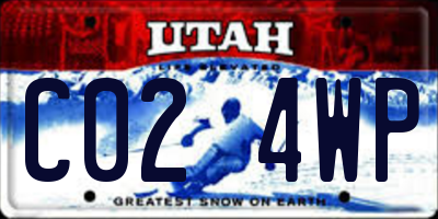 UT license plate C024WP