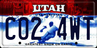 UT license plate C024WT
