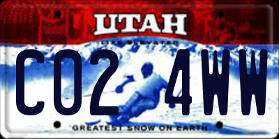 UT license plate C024WW