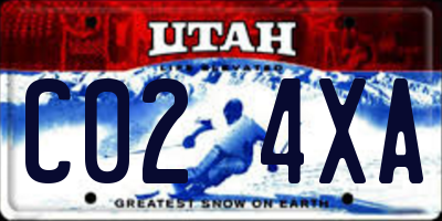 UT license plate C024XA