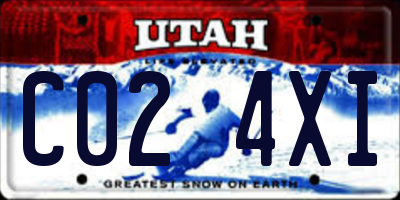 UT license plate C024XI