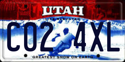 UT license plate C024XL
