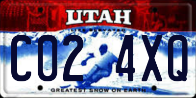 UT license plate C024XQ