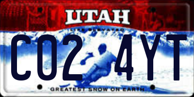 UT license plate C024YT
