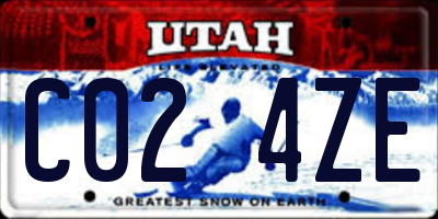 UT license plate C024ZE