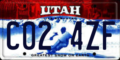 UT license plate C024ZF