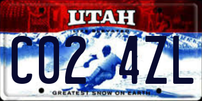 UT license plate C024ZL