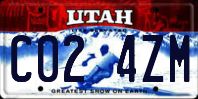 UT license plate C024ZM