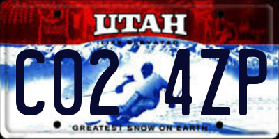 UT license plate C024ZP