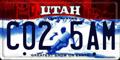 UT license plate C025AM