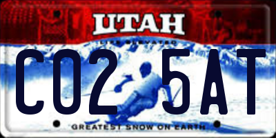 UT license plate C025AT