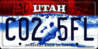 UT license plate C025FL
