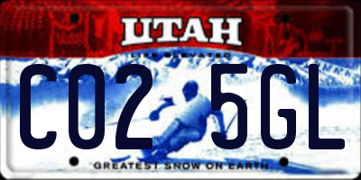 UT license plate C025GL