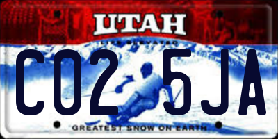 UT license plate C025JA