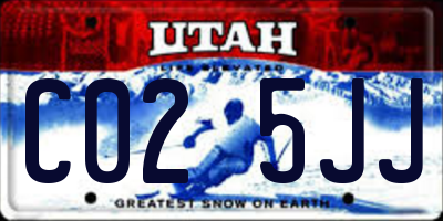 UT license plate C025JJ