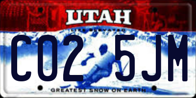 UT license plate C025JM