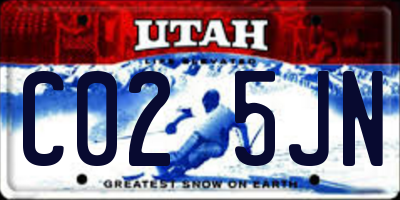 UT license plate C025JN
