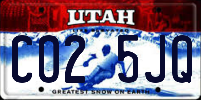 UT license plate C025JQ