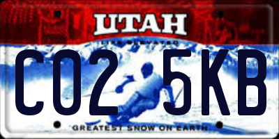 UT license plate C025KB