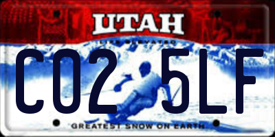 UT license plate C025LF