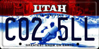 UT license plate C025LL