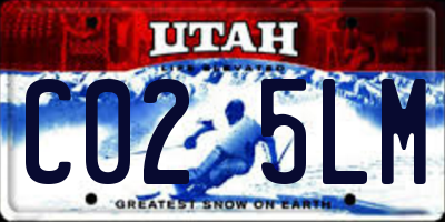 UT license plate C025LM
