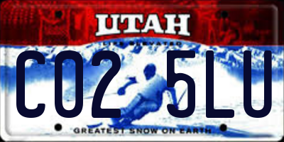 UT license plate C025LU