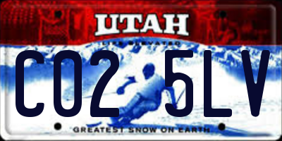 UT license plate C025LV