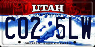 UT license plate C025LW