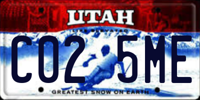 UT license plate C025ME