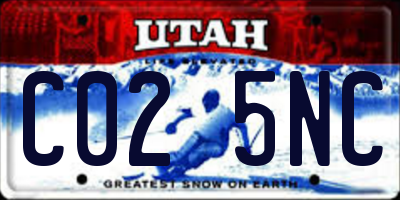 UT license plate C025NC