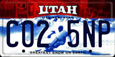 UT license plate C025NP