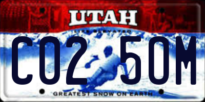 UT license plate C025OM