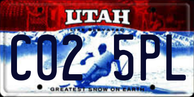 UT license plate C025PL