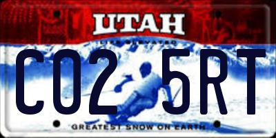 UT license plate C025RT