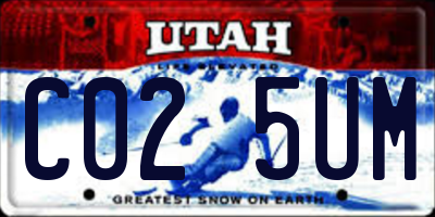 UT license plate C025UM