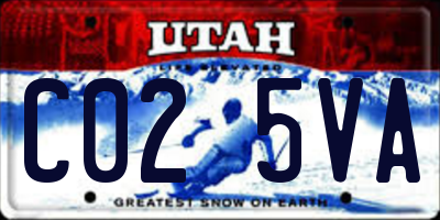 UT license plate C025VA