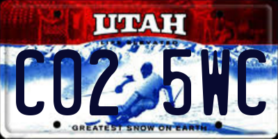 UT license plate C025WC