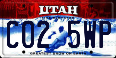 UT license plate C025WP