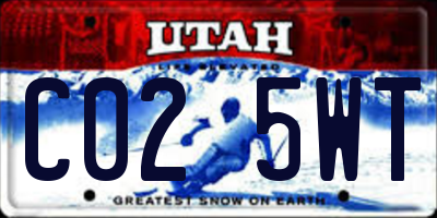 UT license plate C025WT
