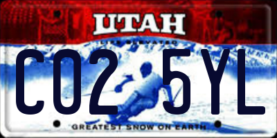 UT license plate C025YL