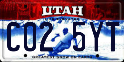 UT license plate C025YT
