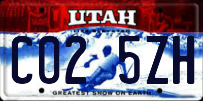 UT license plate C025ZH