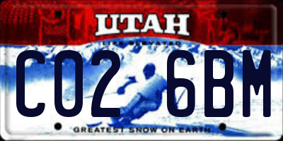 UT license plate C026BM