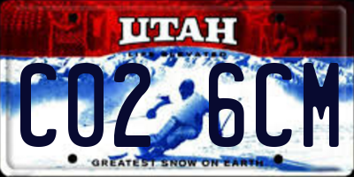 UT license plate C026CM